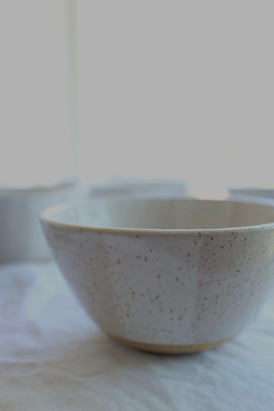 Speckled White Soup Bowl