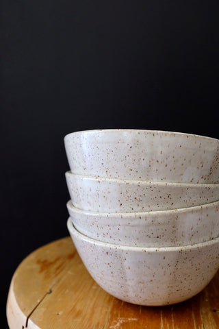 Speckled White Soup Bowl