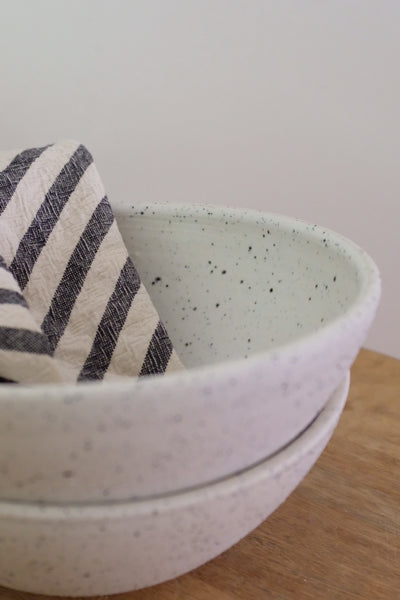 White Speckled Entree Bowl
